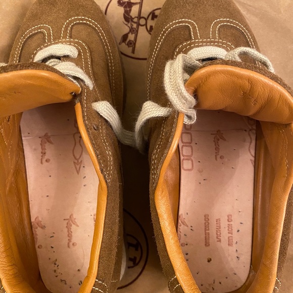 Hermes Suede Goat skin goal low-top sneakers naturel - Picture 7 of 13